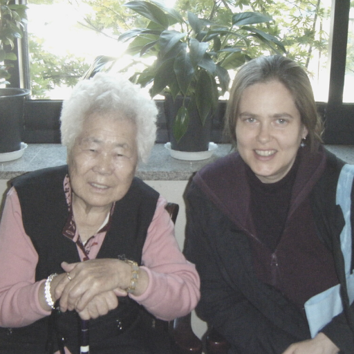 Lee Ok-Seon Halmeoni and the author at the House of Sharing in 2010